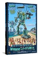 Venice Beach, California - Atlantean Invaders-Lantern Press-Stretched Canvas