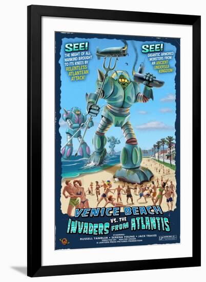 Venice Beach, California - Atlantean Invaders-Lantern Press-Framed Art Print