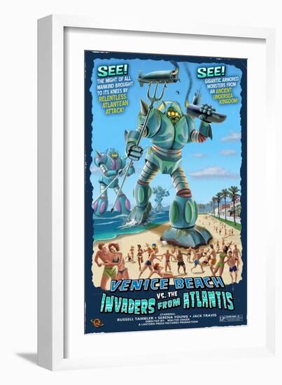 Venice Beach, California - Atlantean Invaders-Lantern Press-Framed Art Print