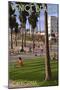 Venice Beach, California - Boardwalk Scene-Lantern Press-Mounted Art Print