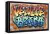 Venice Beach, California - Graffiti-Lantern Press-Framed Stretched Canvas