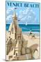 Venice Beach, California - Sandcastle-Lantern Press-Mounted Art Print