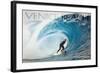 Venice Beach, California - Surfer in Perfect Wave-Lantern Press-Framed Art Print