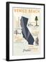 Venice Beach, California - Typography and Icons-Lantern Press-Framed Art Print