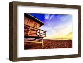 Venice Beach Lifeguard Stand-null-Framed Art Print