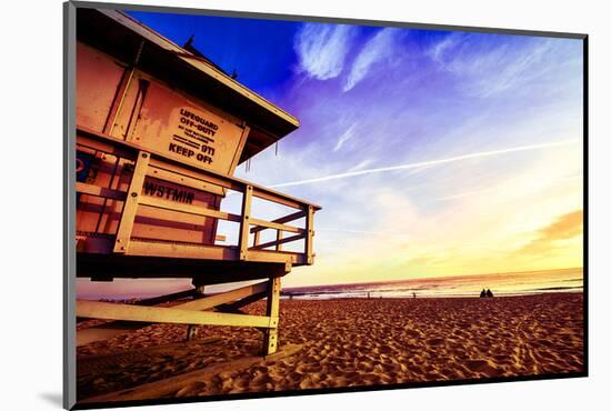 Venice Beach Lifeguard Stand-null-Mounted Art Print