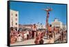 Venice Beach Muscle Men, Retro-null-Framed Stretched Canvas