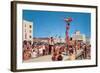 Venice Beach Muscle Men, Retro-null-Framed Art Print