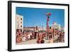 Venice Beach Muscle Men, Retro-null-Framed Art Print