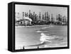 Venice Beach View of Oil Derricks-null-Framed Stretched Canvas