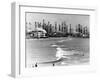 Venice Beach View of Oil Derricks-null-Framed Photo