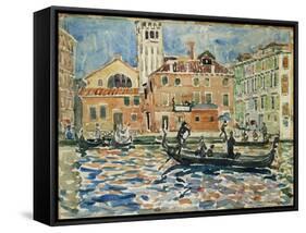Venice, c.1909-Maurice Brazil Prendergast-Framed Stretched Canvas