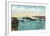 Venice, California - Miniature Railway Crossing Lagoon Bridge-Lantern Press-Framed Art Print