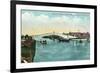 Venice, California - Miniature Railway Crossing Lagoon Bridge-Lantern Press-Framed Premium Giclee Print