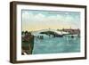 Venice, California - Miniature Railway Crossing Lagoon Bridge-Lantern Press-Framed Art Print