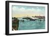Venice, California - Miniature Railway Crossing Lagoon Bridge-Lantern Press-Framed Art Print