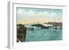 Venice, California - Miniature Railway Crossing Lagoon Bridge-Lantern Press-Framed Art Print