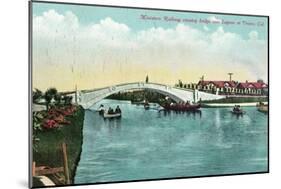 Venice, California - Miniature Railway Crossing Lagoon Bridge-Lantern Press-Mounted Art Print