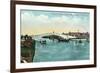 Venice, California - Miniature Railway Crossing Lagoon Bridge-Lantern Press-Framed Art Print