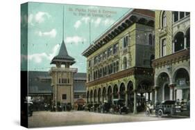 Venice, California - St. Mark's Hotel Entrance View-Lantern Press-Stretched Canvas