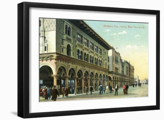 Venice, California - Western View Down Windward Avenue-Lantern Press-Framed Art Print