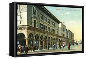 Venice, California - Western View Down Windward Avenue-Lantern Press-Framed Stretched Canvas