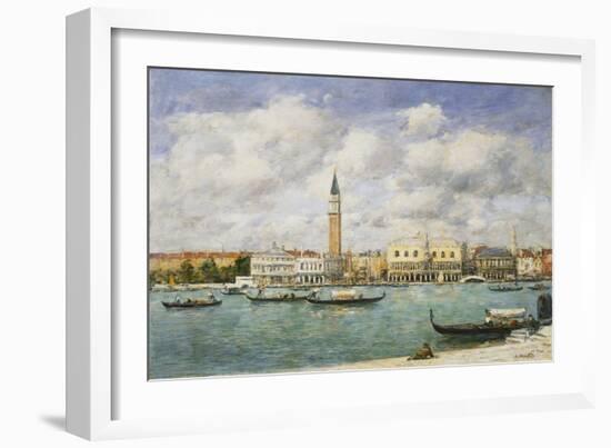 Venice, Campanile, St Mark's View of the Canal from San Giorgio; Venise, Le Campanile, Vue Du…-Eugène Boudin-Framed Giclee Print