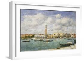 Venice, Campanile, St Mark's View of the Canal from San Giorgio; Venise, Le Campanile, Vue Du…-Eugène Boudin-Framed Giclee Print