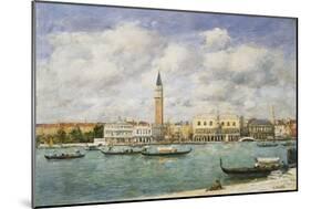 Venice, Campanile, St Mark's View of the Canal from San Giorgio; Venise, Le Campanile, Vue Du…-Eugène Boudin-Mounted Giclee Print