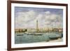 Venice, Campanile, St Mark's View of the Canal from San Giorgio; Venise, Le Campanile, Vue Du…-Eugène Boudin-Framed Giclee Print
