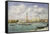 Venice, Campanile, St Mark's View of the Canal from San Giorgio; Venise, Le Campanile, Vue Du…-Eugène Boudin-Framed Stretched Canvas