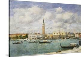 Venice, Campanile, St Mark's View of the Canal from San Giorgio; Venise, Le Campanile, Vue Du…-Eugène Boudin-Stretched Canvas