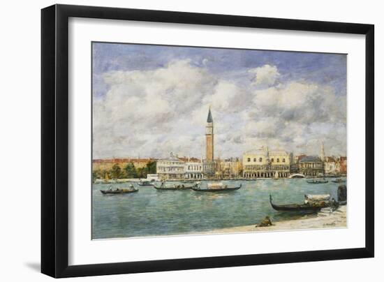 Venice, Campanile, St Mark's View of the Canal from San Giorgio; Venise, Le Campanile, Vue Du…-Eugène Boudin-Framed Premium Giclee Print