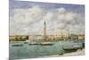 Venice, Campanile, St Mark's View of the Canal from San Giorgio; Venise, Le Campanile, Vue Du…-Eugène Boudin-Mounted Premium Giclee Print