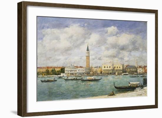 Venice, Campanile, St Mark's View of the Canal from San Giorgio; Venise, Le Campanile, Vue Du…-Eugène Boudin-Framed Giclee Print