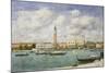 Venice, Campanile, St Mark's View of the Canal from San Giorgio-Eugène Boudin-Mounted Giclee Print