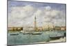 Venice, Campanile, St Mark's View of the Canal from San Giorgio-Eugène Boudin-Mounted Giclee Print