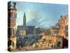 Venice: Campo San Vidal and Santa Maria Della Carita-Canaletto-Stretched Canvas