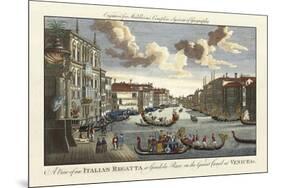 Venice Canal and Gondola Race-Charles Theodore Middleton-Mounted Art Print