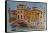 Venice, Canal, Dorsoduro, 2015-Anthony Butera-Framed Stretched Canvas