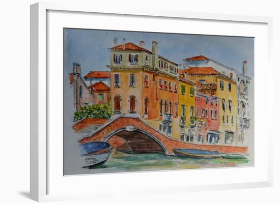 Venice, Canal, Dorsoduro, 2015-Anthony Butera-Framed Giclee Print