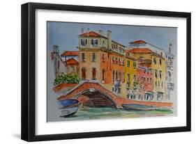 Venice, Canal, Dorsoduro, 2015-Anthony Butera-Framed Giclee Print