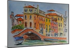 Venice, Canal, Dorsoduro, 2015-Anthony Butera-Mounted Giclee Print