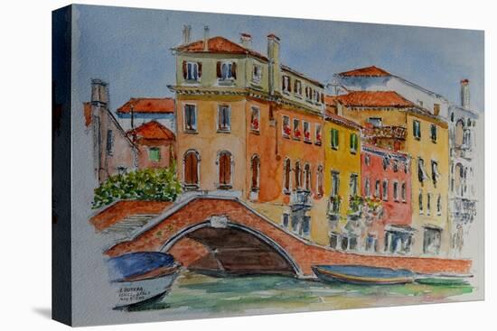 Venice, Canal, Dorsoduro, 2015-Anthony Butera-Stretched Canvas