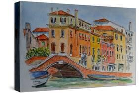 Venice, Canal, Dorsoduro, 2015-Anthony Butera-Stretched Canvas