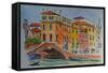 Venice, Canal, Dorsoduro, 2015-Anthony Butera-Framed Stretched Canvas