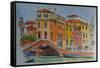 Venice, Canal, Dorsoduro, 2015-Anthony Butera-Framed Stretched Canvas