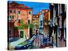 Venice Canal, Dorsoduro, August 2016-Anthony Butera-Stretched Canvas