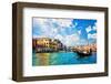 Venice Canal Rialto Bridge-null-Framed Art Print