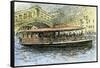 Venice Canal Steamboat Italy 1892-null-Framed Stretched Canvas